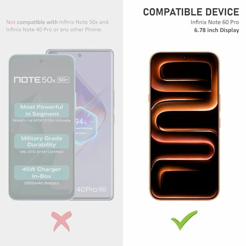 Image of SupCares Tempered Glass for Infinix Note 60 Pro (6.78 Inch) With Installation Kit | Military-Grade Gorilla Screen Protector | Edge to Edge Coverage | Black