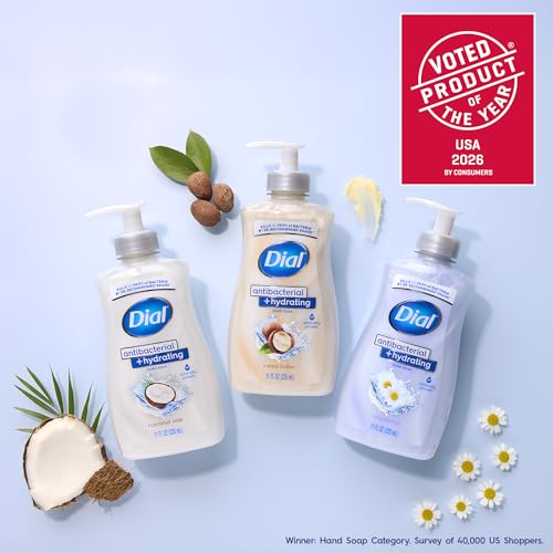 Image of Dial Antibacterial Plus Hydrating Chamomile Liquid Hand Soap, 11oz (Pack of 4)