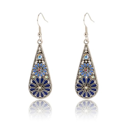 Boucles d'oreilles bohèmes bleues en cristal pour sublimer vos soirées