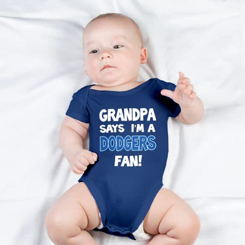 NanyCrafts' Grandpa Says I'm a Dodgers Fan Baby Bodysuit, Baby Dodgers Fan outfit2