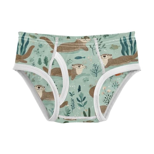 Wusikd Otters Swimming Boys' Underwear Cotton Boys Briefs Soft Toddler Underwear 2T