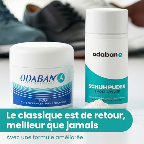 Odaban déodorant antibactérien pour chaussures, 50g I Poudre pour chaussures contre les odeurs de pieds, les pieds qui puent, les pieds au fromage I Déodorant pour chaussures & déodorant pour pieds I Idéal pour les chaussures de sport, de travail et de sport I Dure jusqu'à 6 mois – vue 9