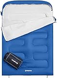 【Durable】La tela del saco de dormir utiliza tecnología avanzada de tejido de celosía para fortalecer la tela. Mejora efectivamente la estabilidad y la resistencia al desgarro de los sacos de dormir, no es fácil de rasgar, no es fácil de deformar, es más duradero. Puede manejar fácilmente una variedad de escenas de uso complejas.