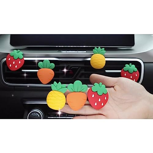 Image of 2 Pcs Strawberries Car Air Vent Clips Perfume Clip Car Decorative Clip,Carrots