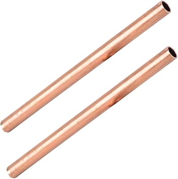 Copper Round Tube Straight Pipe Tubing Length 500mm,Outer Diameter 12mm 2pcs,12mmx1mmx500mm