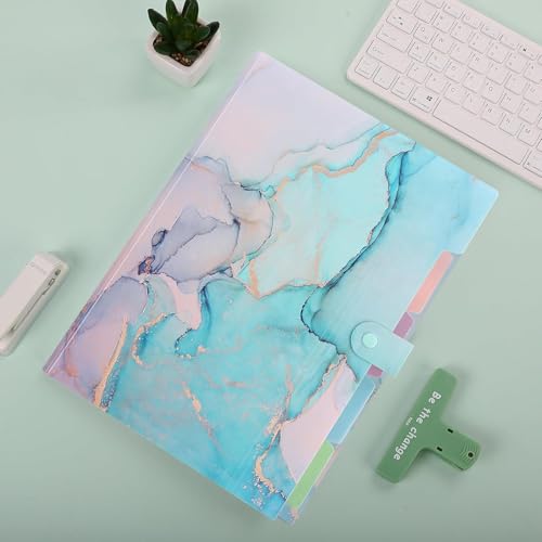 Image of Corslet Expanding File Folder, Aesthetic Folders for School, Accordion File Organizer, Aesthetic Folder with Labels,5 Pockets Important Document Folders for School Office Home (Color May Vary)