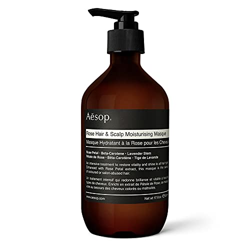 Aesop Rose Hair & Scalp Moisturising Masque | 500mL/17.64 oz Hair Masque for Dry Damaged Hair | Hair Masque for All Skin Types | Paraben-Free, Cruelty-Free & Vegan Hair Care Products