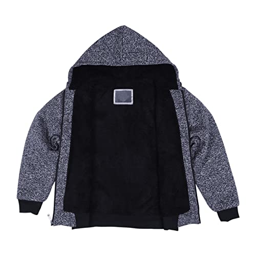 Heavy Thick Flannel Plaid Jacket Sherpa Fleece Lined Hoodies for Men Zip Up Winter Warm Coat Buffalo Zipper Sweatshirt3