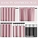 SHINELAND Pink Blackout Curtains 84 Inches Long 2 Panels Blackout for Nursery Baby Room,Back Tab Pleated Light Pink Thermal Insulated Darkening Window Noise Reducing Curtains for Bedroom Living Room