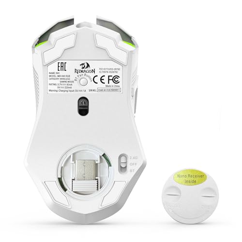 image for Redragon Wireless Gaming Mouse, Tri-Mode 2.4G/USB-C/Bluetooth Mouse Ga