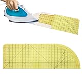 Curved Hot Ironing Ruler for Sewing, 12 x 4 Inch Quilting Ruler, Hot Hem Rulers for Electric Iron Home Work, Measuring Fabric Handmade Tool