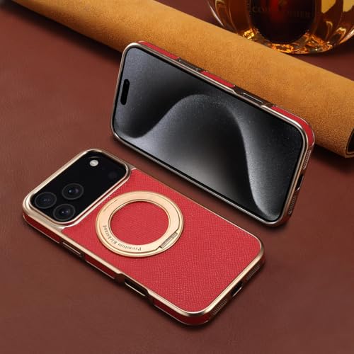 Coque en cuir de vachette authentique pour iPhone 17 Pro avec finitions galvanisées
