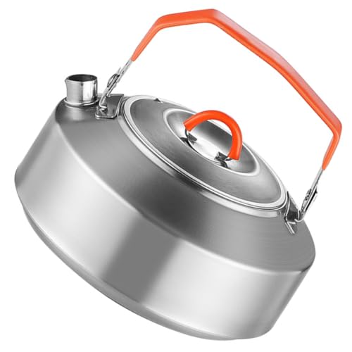 BEBEMOKO Stainless Steel Camping Tea Pot Multi-function Kettle Portable Stovetop Outdoor Accessory 304 Material