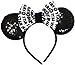 CLGIFT Star Wars Ears, Black Mouse Ears, Darth Vader, Mickey Mouse Ears (Star Wars Bow)