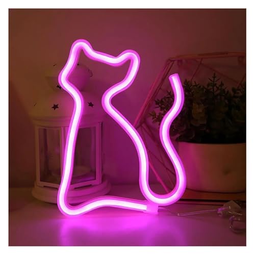 Enseigne lumineuse néon Chat pour décoration de fête et ambiance chaleureuse salon