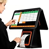 ✔【UTILISATION POLYVALENTE】Terminal de point de vente tactile offrant des solutions pratiques de commande et de paiement pour différents types de commerces. Que vous gériez une petite épicerie, un restaurant animé ou un supermarché, il vous permet de traiter efficacement les transactions et de gérer vos stocks.