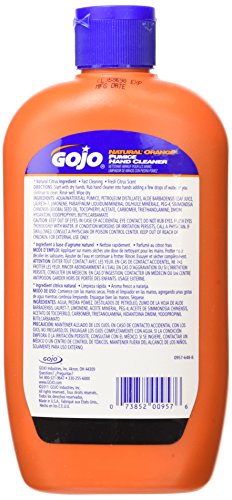 Gojo Natural* Orange Pumice Hand Cleaner, 14 Fl Oz Quick-Acting Lotion Cleaner Squeeze Bottle (0957-12) #TOP1