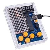 Vibsky Retro DIY Classic Kit electrónico 51 Single Chip Game Console Kit de soldadura con carcasa para programación de aprendizaje y juegos de arte pixelado