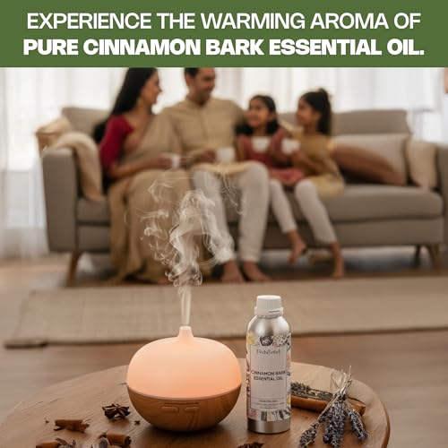 Image of VedaOils 100% Pure Cinnamon Bark Essential Oil | Natural & Undiluted Therapeutic Grade Oil for Aromatherapy, Diffuser, Massage, Skin & Hair Care | 100 ml