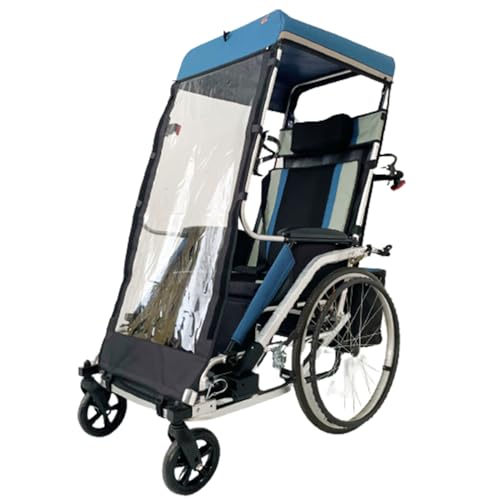 YCNLYSSR Fahrradanhänger für Erwachsene – Faltbarer Aluminium-Rollstuhltrolley mit Universalkupplung zum Einkaufen Sport & Freizeit