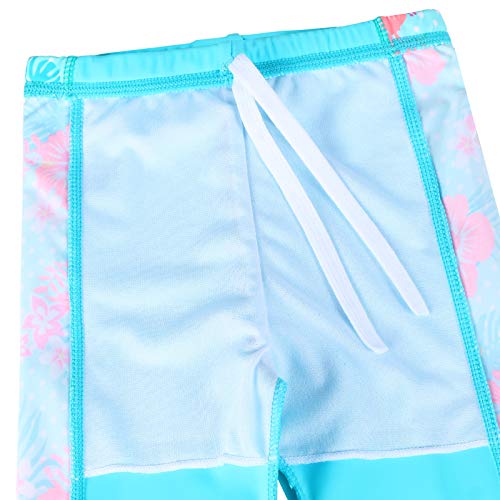 Image of Girls Two Piece Swimsuit Long Sleeve Floral Bathing Suit UPF 50+ Summer Beach Swimwear