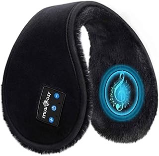 MUSICOZY Earmuffs Headphones, Bluetooth Ear Muffs for Winter,Ear Warmers for Women Girls Men,Wireless Music Headband with Built-in HD Speakers and Carry Bag for Biking Hiking Running Walking etc