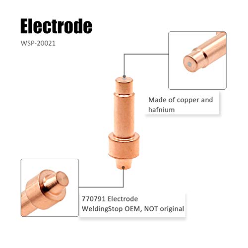 Electrodo de corte por plasma 770791 repuesto compatible con soplete Hobart 4