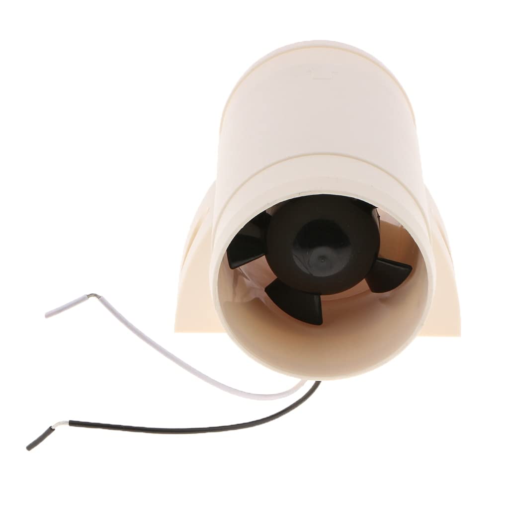 Accesorios Ventilador en línea silencioso de 3 Pulgadas, Ventilador de enfriamiento de Flujo de Aire Tranquilo de 12 V for circulación de Aire en conductos, respiraderos, Carpas de Cultivo, Blanco