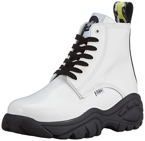 Buffalo London Gillian, Zapatillas para Mujer, Blanco/Negro, 39 EU