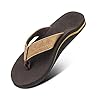 Men Sandals Flip Flop with Orthotic For Flat Feet Plantar Fasciitis Arch Support Athletic Slide Sandals for Men with…