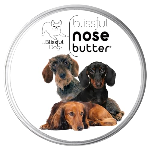 Image of The Blissful Dog Daschund Nose Butter for Dry, Cracked Skin, Lick-Safe Dog Nose Balm with Moisturizing Shea Butter, Almond, Olive, and Essential Oils, Pet Supplies, Uncented, 2 oz.