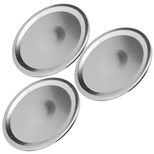 24PCS Stainless Steel Canning Jar Sealing Lids with Leakproof Performance for Regular Wide Mouth Jar, Suitable for Candies, Tea or Coffee Storage (86mm)