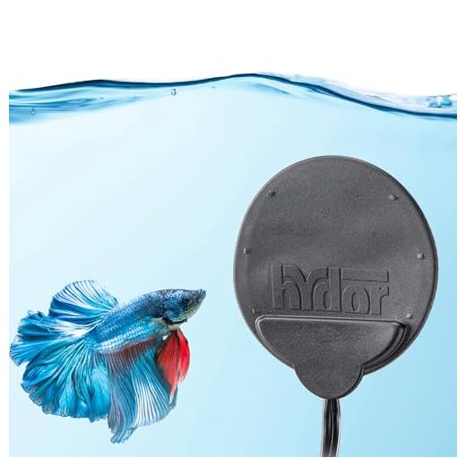 Hydor Betta Bowl Slim Fish Tank Heater, 4-watt, Measures 3" Round, Black; for Tanks 1-2.5 gallons