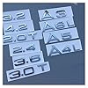 DEMANDER Zwart Chrome Embleem Fit for Audi 1. 8T 2.0T 2.4 3.0T 3.2 3.6 A3 A4 A5 A6L A7 A8L Q3 Q5 Q7 Four Wheel Drive Car…