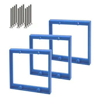 1/4” Double Gang Receptacle Outlet Box Extender,Blue Electrical Outlet Extender for Electrical Outlet Box,A Great Helper for Outlet Box Adjustments,3Pack