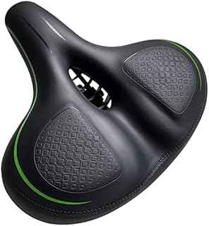 Comfortable Bicycle Seat, Bicycle Seat Cushion for Men Women with Memory Foam Padded, Waterproof Saddle Universal Fit for Stationary/ Peloton Spin Bikes /Exercise/Indoor/Mountain/Road/City Bikes