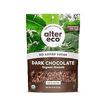 Alter Eco Dark Chocolate Granola, Healthy, Organic Breakfast & Snack, Naturally Sweetened with Fruit, Vegan, No Artificial Sugars or Additives, Regeneratively-Farmed Oats Dark Chocolate - 3 Pack