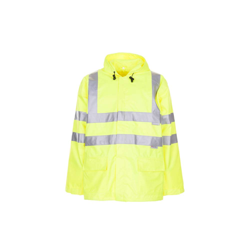Planam 2062068 Warnschutz Regenjacke, Uni Gelb, Größe 4XL