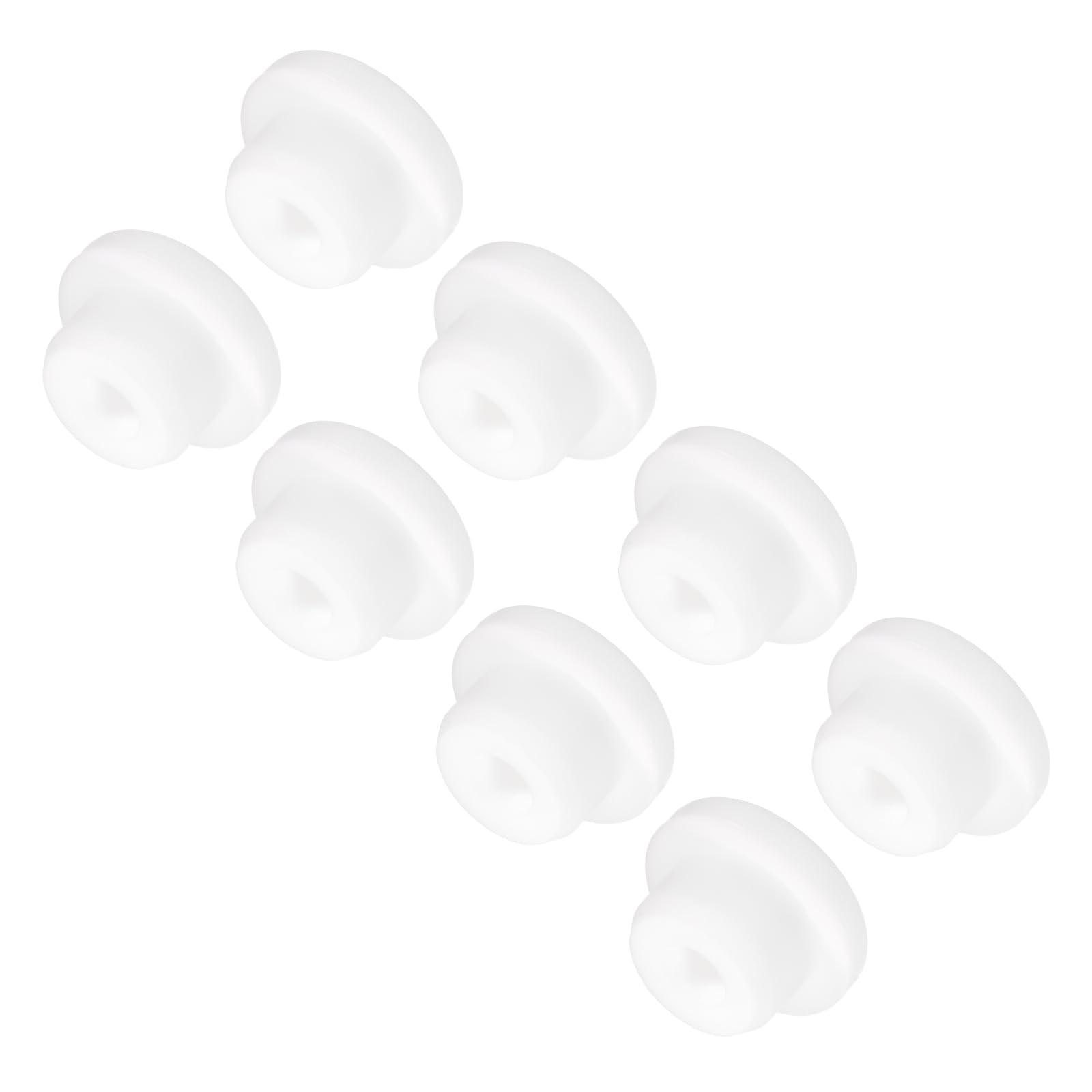 sourcing map 8pcs T-Shaped Silicone Plugs 18mm 11/16 Inch Dia Snap in Plug Hole Seal Cover Round Rubber Stopper for Kitchen Rubber Bulkheads Waterproof Sealing Plugs White
