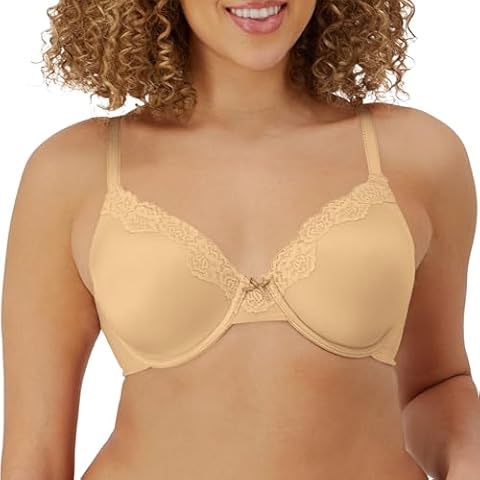 Maidenform Women's Comfort Devotion Embellished Bra, Latte/Black,36C Cover