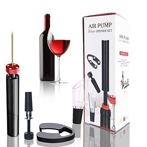 SEED Set cavatappi professionale 3 accessori inclusi: aeratore vino + tappo estrattore aria + taglierina sigillo vino - cavatappi vino - apribottiglie - cavatappi aria pressione (Set)