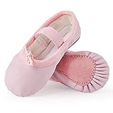 Toddler Ballet Shoes Baby Ballet Slippers Leather Full Sole Girls Kids Dance Ballerina Shoes(Pink/4.5 Toddler)