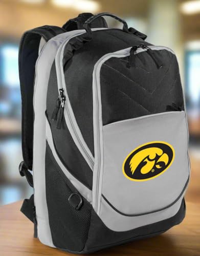 Image of Broad Bay Iowa Hawkeyes Backpack | Official University of Iowa Logo, Padded Laptop Computer Section, Premium 600 Denier Nylon Fabric,