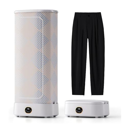 Planchadora automática portátil con secadora, plancha de vapor, temporizador inteligente, higieniza y seca la ropa, sistema automático de cuidado de prendas con vapor, circulación de aire calient