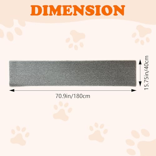 Alfombra para gato grande para escalar y rascar de pared 70.9x15.7 pulg miniatura 2