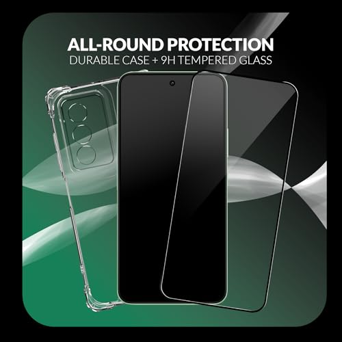 Image of TPU Back Cover Case + Tempered Glass for Redmi 15 5G | Camera Protection | Transparent Mobile Phone Back Cover Case with Screen Protector for Redmi 15 5G | Transparent Back Cover