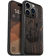 Carveit Custodia per iPhone 13 Pro Max Cover avec Magnetico Case Legno Unique [Rosea] Ricarica Compatibile MagSafe con 13 Pro Max Paraurti Robusto TPU (Mort du vieux manuscrit
