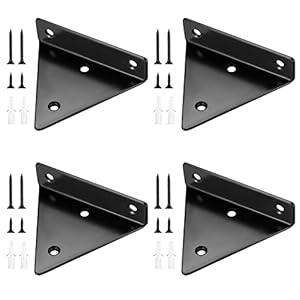 4 Pezzi Staffe per Mensole Galleggianti, Staffa a Parete Triangolari, Mensola Staffa Angolare Reggimensola a Parete per Mensole, Libreria