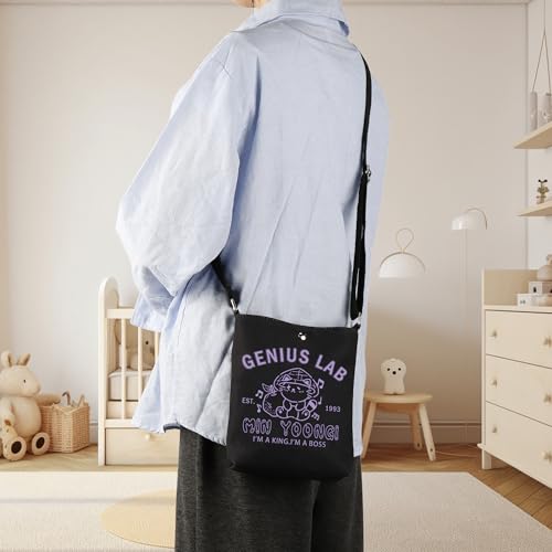 AKTAP Bangtan Boys Merchandise Sac fourre-tout Genius'Lab Inspire AgustAlbum Kpop Merch Army Cadeau pour les fans de M-Yoongi, Genius'lab Inspire Sac à bandoulière, 32 * 37cm – vue 6