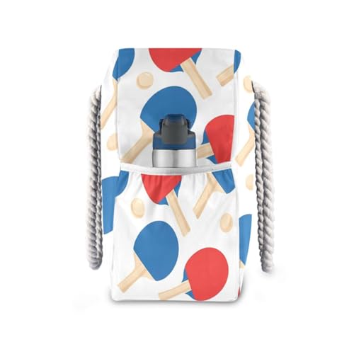 Table Tennis Ivory Beach Tote Bag for Women Waterproof Large Swim Pool Beach Bags with Zipper Travel Tote Bags Carry On Bag for Yoga Gym Women Vacation Essentials Nurse3